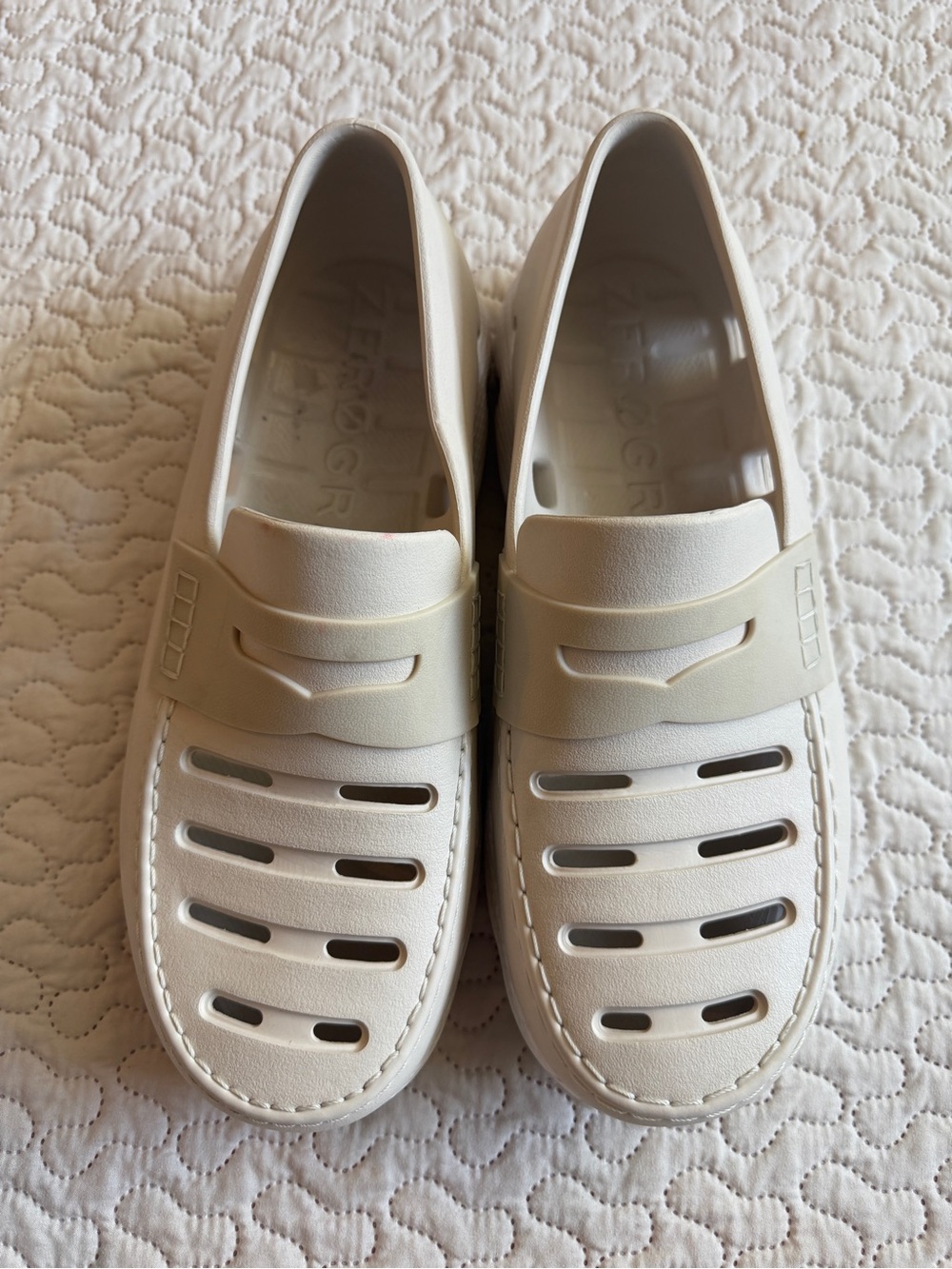 Cole Haan 4.ZERØGRAND All-Day Loafer Men’s 10 Ivory White C38072 Slip On